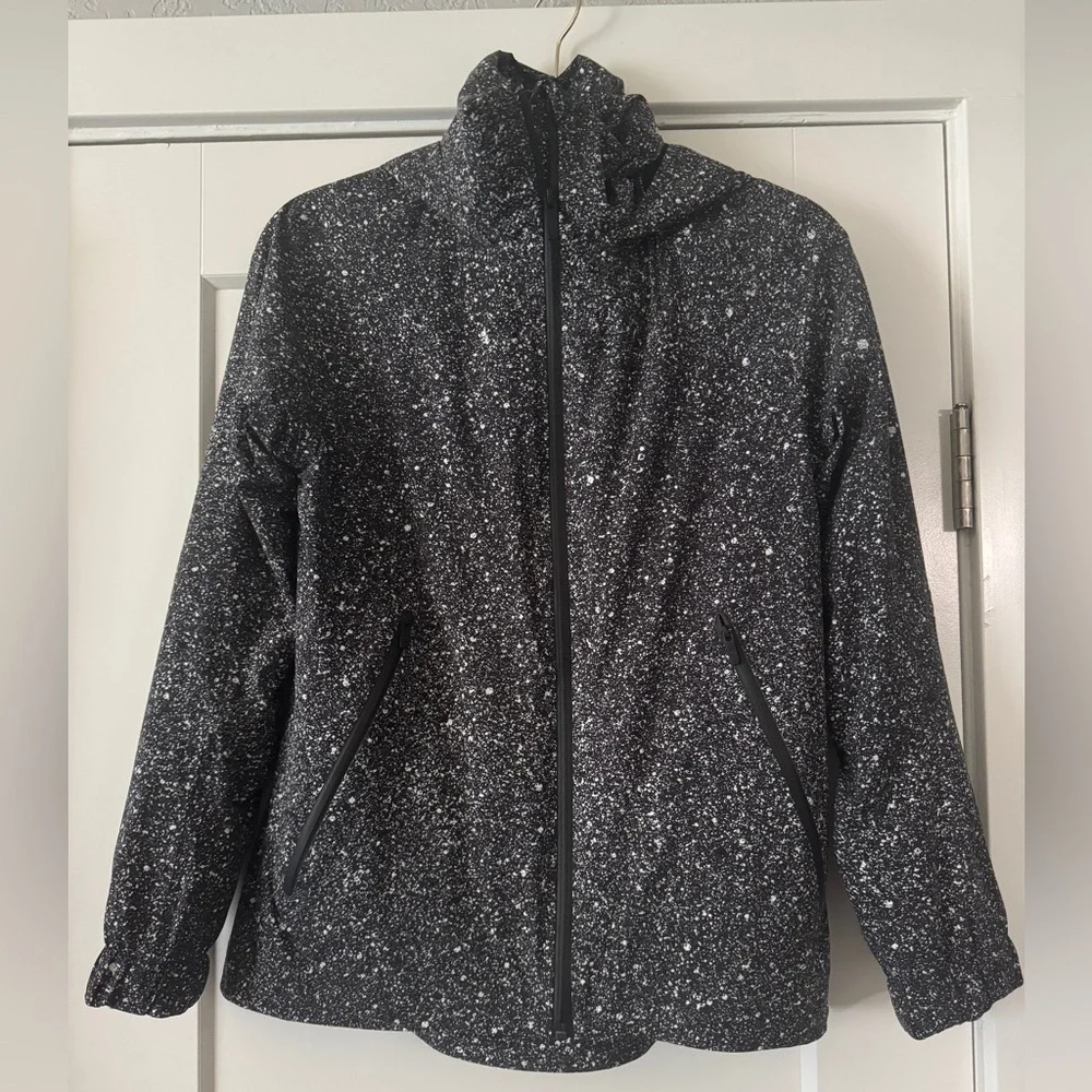 Lululemon Here To Move Jacket in Luminesce Splatter White Black